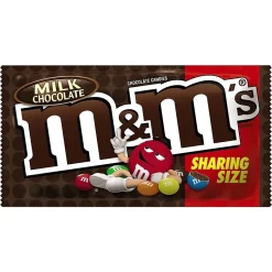 Chocolate<M&M's Milk Chocolate Candy Sharing Size 3.14 oz. Pouch, 24/Box (MMM04431)