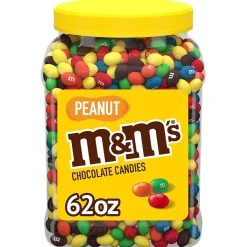 Chocolate<M&M's Peanut Chocolate Milk Chocolate Pieces, 62 oz. (209-00060)