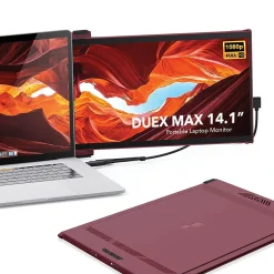 Mobile Pixels Inc. Mobile Pixels DUEX Max 14.1" IPS LCD Slide-Out Display for Laptops, Red (101-1007P03)* Flat Monitors