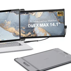 Mobile Pixels Inc. Mobile Pixels DUEX Max 14.1" IPS LCD Slide-Out Display for Laptops, Gray (101-1007P04)* Flat Monitors