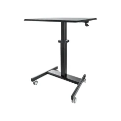 Best Mobile Standing Desk - Portable Sit-Stand Ergonomic Height Adjustable Cart on Wheels - Rolling Computer/Laptop Workstation Standing Desks