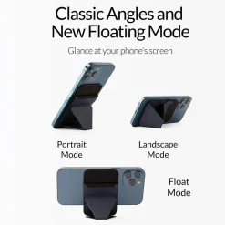 Cell Phone Cases<MOFT Snap-on Phone Stand and Wallet for iPhone 12 and 13 Series, Night Black (MS007M-1-BK)