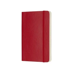 Moleskine Classic Notebook, Large, 5" x 8.25", College Ruled, 96 Sheets, Scarlet (930048) Red New