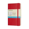 Moleskine Classic Professional Notebook, 3.5" x 5.5", Wide Ruled, 96 Sheets, Scarlet Red (854597) Discount