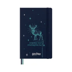 Moleskine Harry Potter Expecto Patronum Limited Edition Notebook, 5" x 8.25", Narrow-Ruled, Blue/Teal (LEHP23QP060) Online
