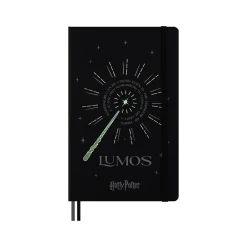 Moleskine Harry Potter Lumos Limited Edition Notebook, 5" x 8.25", Narrow-Ruled, Black/White (LEHP23QP060LUM) Clearance