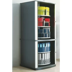 ® 85" Five Tier Lockfile Carousel Cabinet, Graphite Storage Cabinets