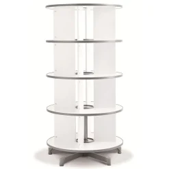 Hot ® Rotary Four Tier Spin & File Binder Storage Carousel, White File Cabinets
