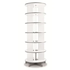 Outlet Rotary 6-Tier Spin & File Binder Storage Carousel, White (TURN6) File Cabinets