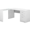 Online 60" L-Shaped Desk, White (I 7136) L-Desks