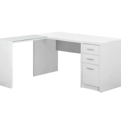 Online 60" L-Shaped Desk, White (I 7136) L-Desks