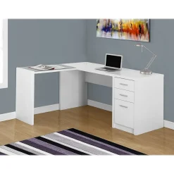 Online 60" L-Shaped Desk, White (I 7136) L-Desks