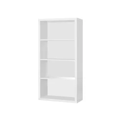 Best I 7059 48" Bookcase/Adjustable Shelves, White Bookcases