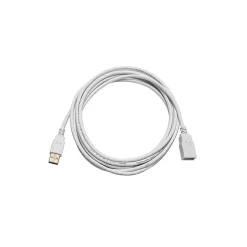 Usb Cables<Monoprice ® 10' Gold Plated USB 2.0 A Male to A Female Extension 28/24AWG Cable, White