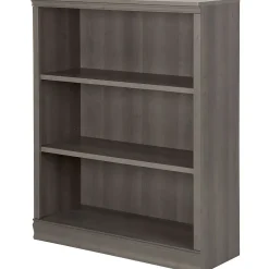 Outlet Morgan 3-Shelf Bookcase, Gray Maple (10152) Bookcases