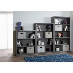 Outlet Morgan 3-Shelf Bookcase, Gray Maple (10152) Bookcases