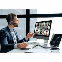 Morpheus 360 Sanctuary Wireless Noise Canceling Bluetooth Stereo Over-The-Ear Computer Headset, MS Certified (HS6750ANC)* Headsets