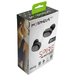 Morpheus 360 Spire Wireless Earbuds, Bluetooth, Black (TW1500B)