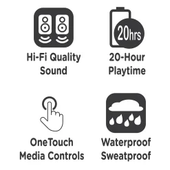 Morpheus 360 Spire Wireless Earbuds, Bluetooth, Black (TW1500B)