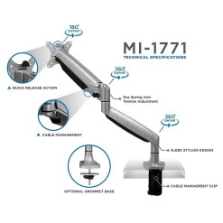 Mount-It! Mount it Display Stands Adjustable Monitor Arm, Up to 32