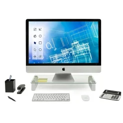 Mount-It! Mount it Display Stands Monitor Stand, Up to 35", White (MI-7262)* Monitor Mounts & Stands