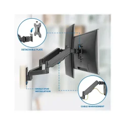 Mount-It! Adjustable Dual Monitor Wall Mount, Up to 32