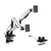 Mount-It! Adjustable Dual Monitor Arm, Up to 35" Monitor, Grayish White/Matte Black (MI-4882)* Monitor Mounts & Stands