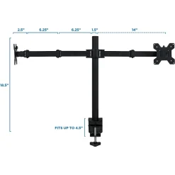 Mount-It! Adjustable Dual Monitor Arm Mount, Up To 32