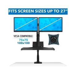 Mount-It! Adjustable Dual-Monitor Mount, Up to 27