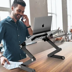 Mount-It! Adjustable Laptop Stand with Cooling Fans and Mouse Pad (MI-7211)