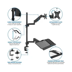 Mount-It! Adjustable Monitor Mount, Up to 32