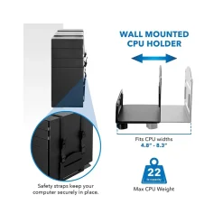 Mount-It! Adjustable Monitor Wall Mount Workstation, Up to 32