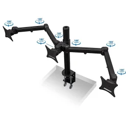Mount-It! Adjustable Triple Monitor Mount, Up to 32