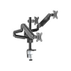 Mount-It! Adjustable Triple Monitor Mount with Gas Spring Arms, Up to 27", Black (MI-4753B)* Monitor Mounts & Stands