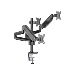 Mount-It! Adjustable Triple Monitor Mount with Gas Spring Arms, Up to 27", Black (MI-4753B)* Monitor Mounts & Stands