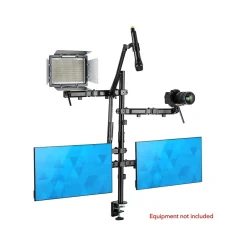Mount-It! All-in-One Adjustable Studio Camera Setup Dual Mount, Up to 32", Black (MI-482)* Monitor Mounts & Stands