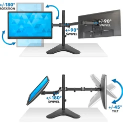 Mount-It! Dual Adjustable Monitor Arm, Up To 32