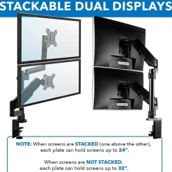 Mount-It! Dual Monitor Arm Desk Mount for 19