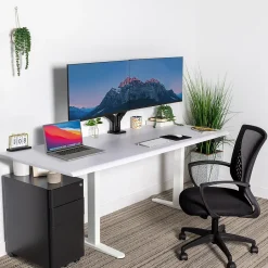 Hot Dual Motor 72"W Electric Adjustable Standing Desk, White (MI-18124) Standing Desks