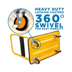 Hand Trucks & Dollies<Mount-It! Foldable Flatbed with Swivel Wheels, 330 lb. Capacity, Black/Yellow (MI-920)