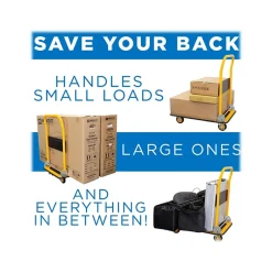 Hand Trucks & Dollies<Mount-It! Foldable Flatbed with Swivel Wheels, 330 lb. Capacity, Black/Yellow (MI-920)