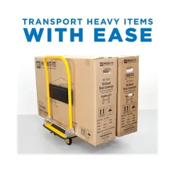 Hand Trucks & Dollies<Mount-It! Foldable Flatbed with Swivel Wheels, 330 lb. Capacity, Black/Yellow (MI-920)