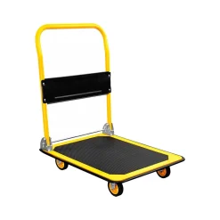 Hand Trucks & Dollies<Mount-It! Foldable Flatbed with Swivel Wheels, 660 lb. Capacity, Black/Yellow (MI-921)