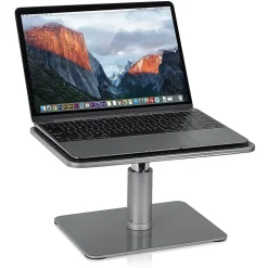 Mount-It! Height Adjustable Steel Laptop Stand for MacBook and Laptops, Gray (MI-7272)