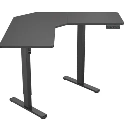 Best MI-15003 47"W L-Shaped Adjustable Particle Board Standing Desk, Black (MI-15003) Standing Desks