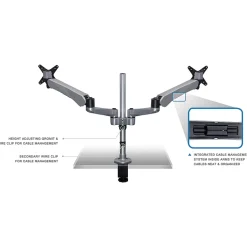 Mount-It! Modular Desk Mount Adjustable Monitor Arm, Up to 27" Monitors, Gray/Silver (MI-45116)* Monitor Mounts & Stands
