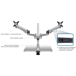 Mount-It! Modular Desk Mount Adjustable Monitor Arm, Up to 24" Monitors, Gray/Silver (MI-45111)* Monitor Mounts & Stands