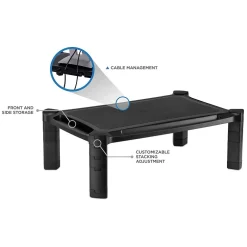 Mount-It! Printer and Monitor Stand Height Adjustable, Holds Up to 22 lbs., Black (MI-7851)* Monitor Mounts & Stands