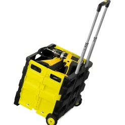Hand Trucks & Dollies<Mount-It! Rolling Utility Cart, Folding and Collapsible, 55 lbs., Black/Yellow (MI-904)