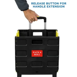 Hand Trucks & Dollies<Mount-It! Rolling Utility Cart, Folding and Collapsible, 55 lbs., Black/Yellow (MI-904)